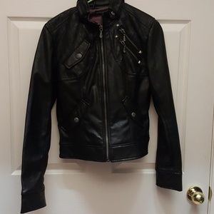 Affliction size large pleather jacket